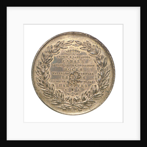Commemorative medal depicting John Rennie (1761 - 1821); reverse by Bain