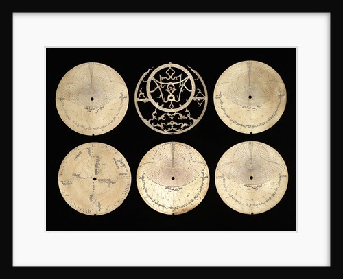 Astrolabe: obverse of plates by Muhammad Muqim al-Yazdi