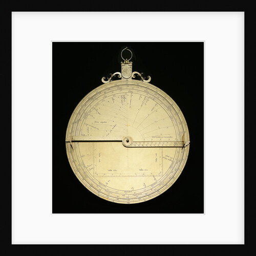 Astrolabe: mounted obverse by unknown