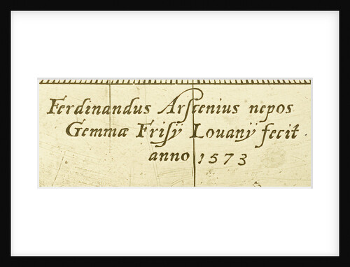 Astrolabe: signature beneath shadow square by Ferdinand Arscenius