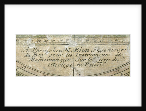 Astrolabe: detail of signature by Nicolas Bion