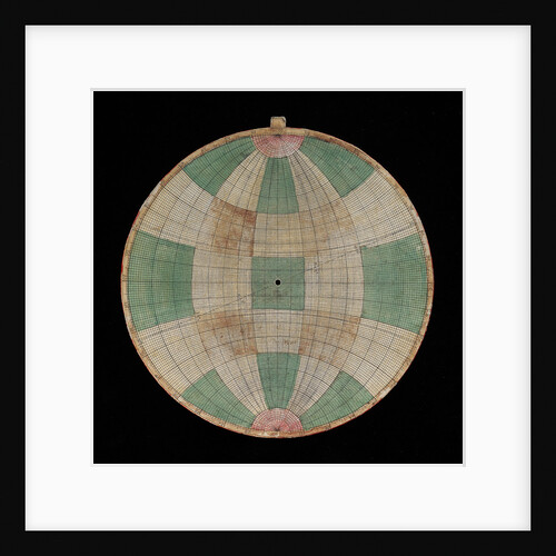 Astrolabe: plate with frisius projection by Nicolas Bion