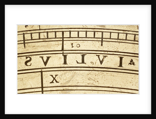 Astrolabe: detail of inscription 'julius' in reverse by unknown