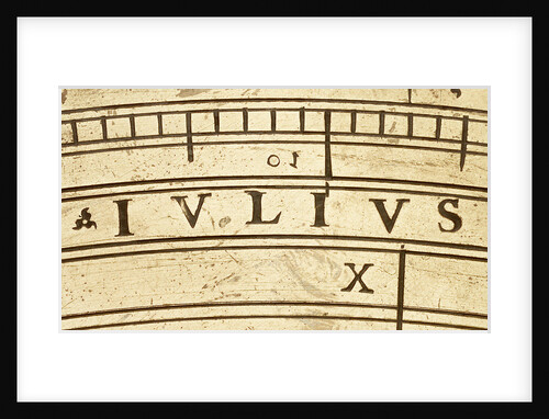 Astrolabe: detail of inscription 'julius' by unknown