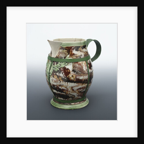 Baluster jug with a relief medallion below a plain lip inscribed 'ADMIRAL RODNEY' by unknown
