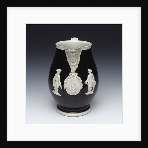 Jug with a portrait of Admiral Sir George Brydges Rodney (1719-1792) by unknown