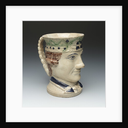 Jug with a portrait of Admiral Sir George Brydges Rodney (1719-1792) by Ralph Wood