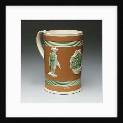 Mug with a portrait of Admiral Sir George Brydges Rodney (1719-1792) by unknown
