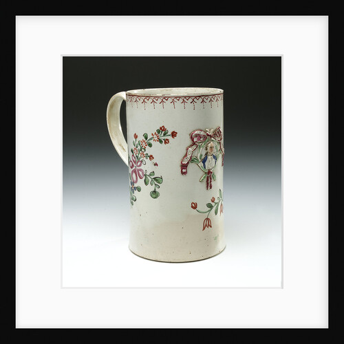 Mug with a portrait of Admiral Sir George Brydges Rodney (1719-1792) by unknown