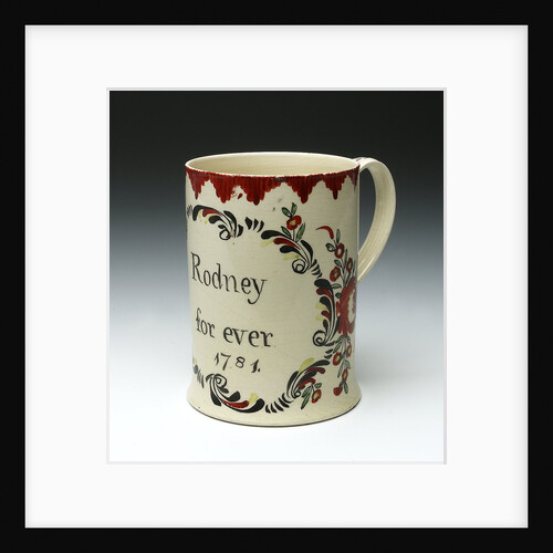 Bowl with a portrait of Admiral Sir George Brydges Rodney (1719-1792) by unknown