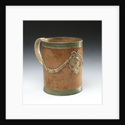 Mug with a portrait of Admiral Sir George Brydges Rodney (1719-1792) by unknown