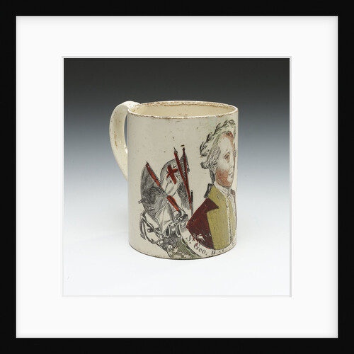 Mug with a portrait of Admiral Sir George Brydges Rodney (1719-1792) by unknown