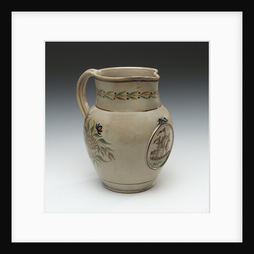 Earthenware jug commemorating Admiral of the Fleet Richard Howe (1726-1799) by unknown