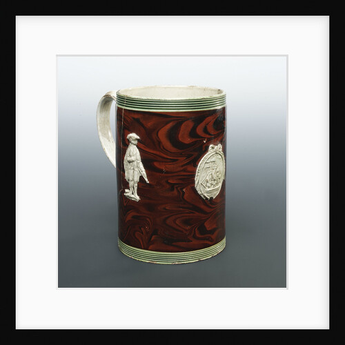 Mug with a portrait of Admiral Sir George Brydges Rodney (1719-1792) by unknown