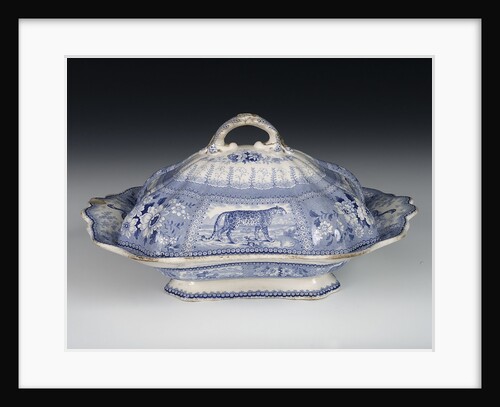 Tureen and cover in 'Arctic Scenery' pattern by unknown