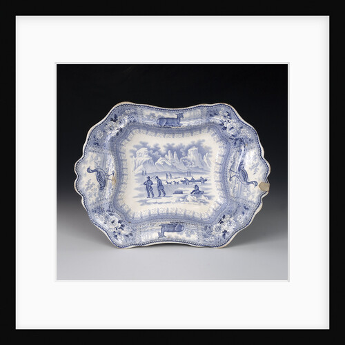 Tureen and cover in 'Arctic Scenery' pattern by unknown