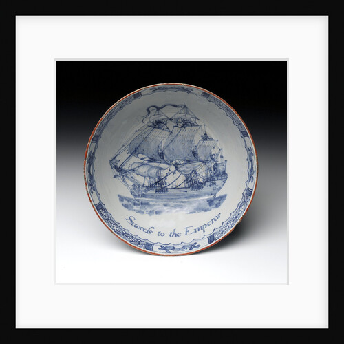 Delftware ship bowl by Unknown