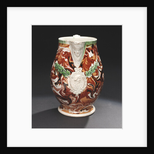 Jug with a portrait of Admiral Sir George Brydges Rodney (1719-1792) by Unknown