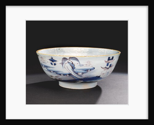 Delftware punch bowl by unknown