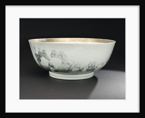 Bowl with a depiction of the Battle of the Saints, 1782 by Unknown