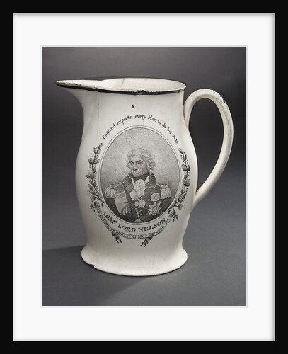 Horatio Nelson creamware jug by unknown