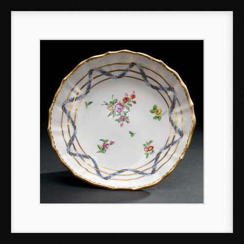Saucer, part of a tea service reputedly belonging to Vice-Admiral Horatio Nelson (1758-1805) by Richard Champion