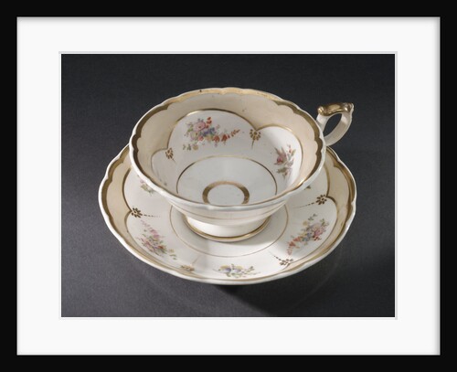 Cup and saucer, part of a teaset said to have been used by Emma, Lady Hamilton by unknown