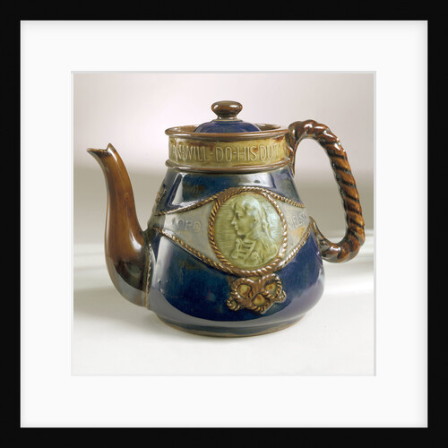 Trafalgar centenary commemorative teapot and lid by Doulton & Co. Ltd.