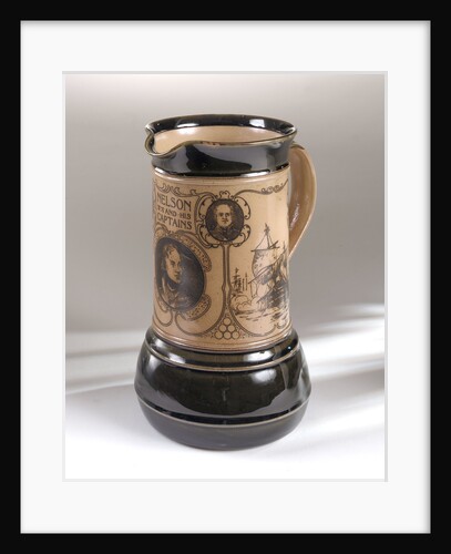 Trafalgar centenary commemorative hot water jug by Doulton & Co. Ltd.