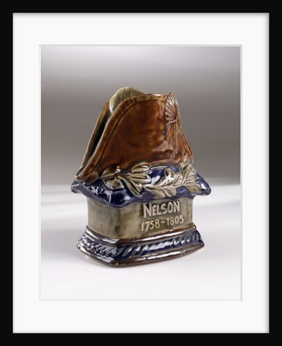 Candlestick commemorating the Trafalgar centenary by Doulton & Co. Ltd.