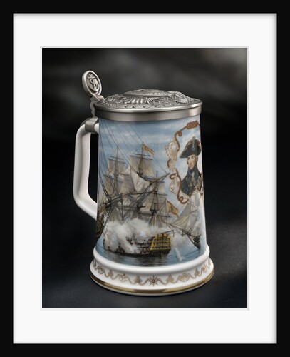 Bone china tankard by Worcester Royal Porcelain Co
