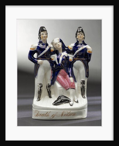 Staffordshire figure group representing the death of Nelson by Unknown