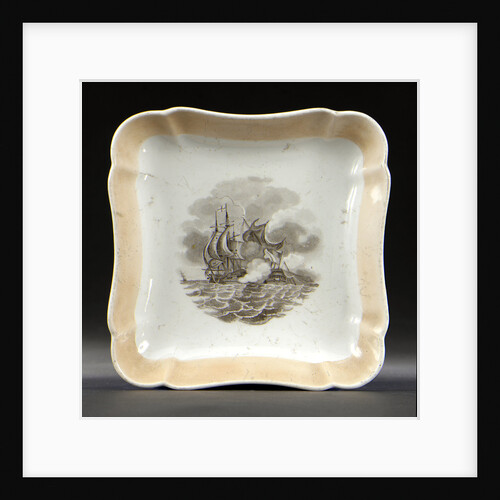 Square porcelain dish by Miles Mason