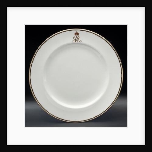Plate used on HMY 'Victoria and Albert' (1899) by Royal Crown Derby Porcelain Co