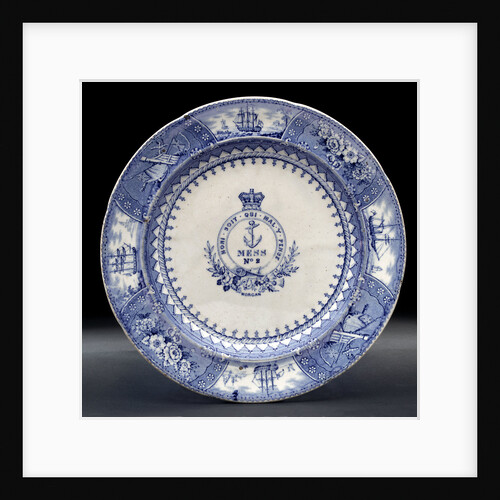 Earthenware mess plate by Bovey Tracey Pottery Company