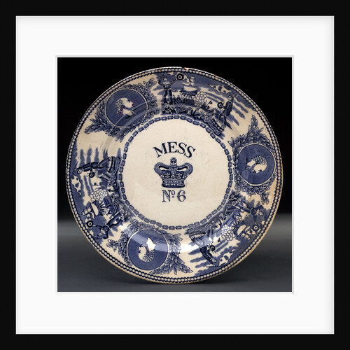 Earthenware mess plate by unknown