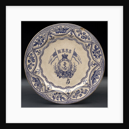 Earthenware mess plate by unknown