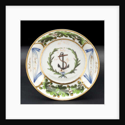 Saucer, part of a tea service that belonged to Vice-Admiral Horatio Nelson (1758-1805). by unknown