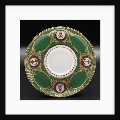 Saucer used on HMY 'Victoria and Albert' (1899) by W.T. Copeland & Sons Ltd.