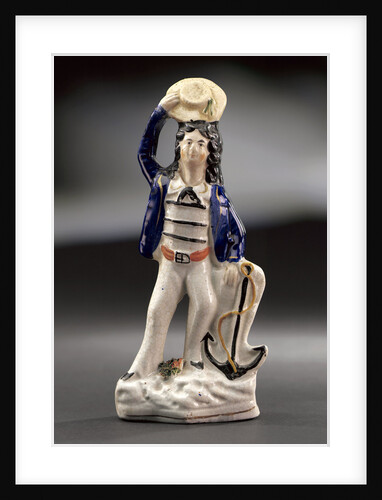 Earthenware figure group depicting a sailor and lass by unknown