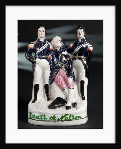 Staffordshire figure group representing the death of Nelson by unknown