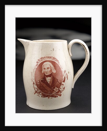 Horatio Nelson creamware jug by Unknown