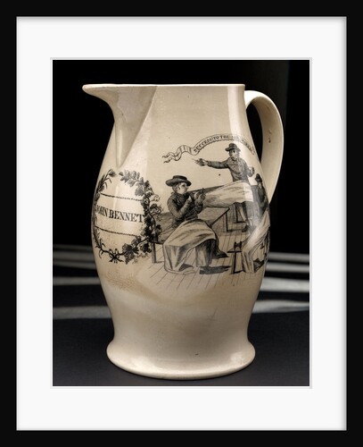Liverpool transfer-printed creamware jug by Unknown
