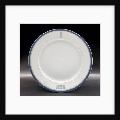 Plate from the Russian Imperial yacht 'Standart' (1896) by Russian Imperial Porcelain Factory