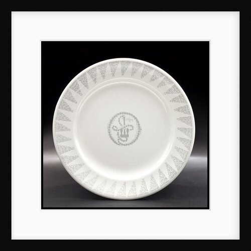 White plate by Josiah Wedgwood & Sons Ltd.