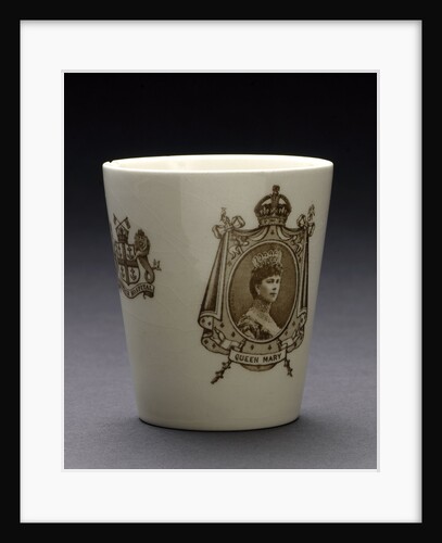 Porcelain beaker inscribed 'CORONATION 1911' by Doulton & Co. Ltd.
