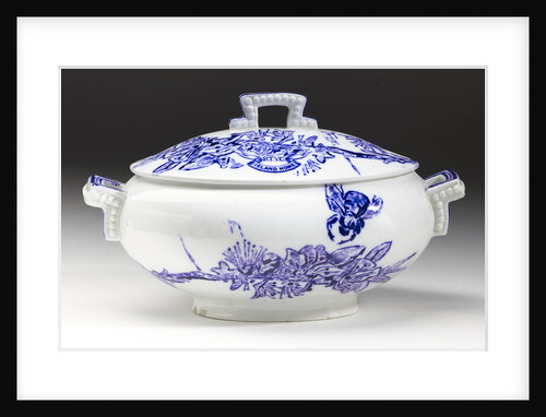 White vegetable dish with lid by Cauldon Ltd.