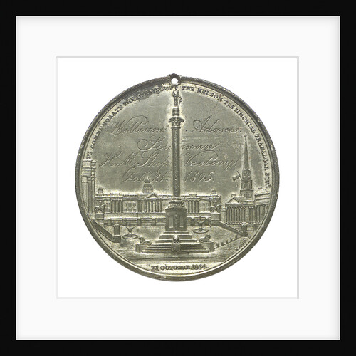 Commemorative medal depicting the Trafalgar Square Monument; reverse by E. Avern