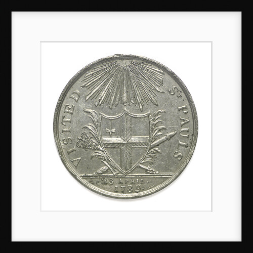 Medal commemorating George III's recovery of health, visit to St Pauls 1789; reverse by unknown