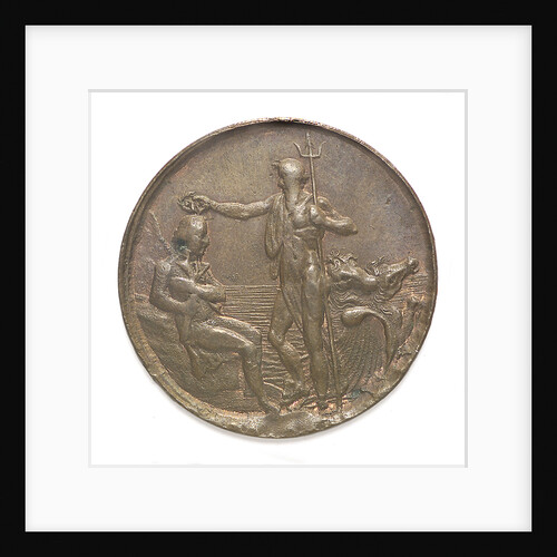 Portsmouth halfpenny token commemorating John Jervis, Earl St Vincent (1735-1823) and the battle of Cape St Vincent, 1797; reverse by T. Wyon
